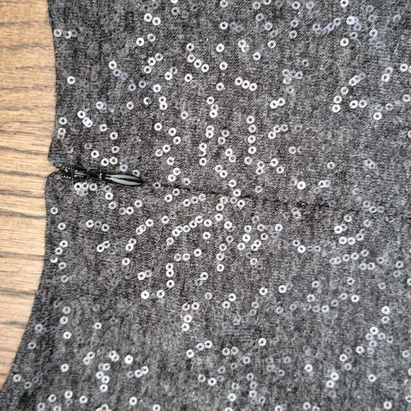 The Limited Grey Sequined Dress with Bow Side Rouche - Picture 6 of 10
